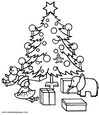 laminas para colorear dibujos de &aacute;rboles, arbolitos navide&ntilde;os para navidad 08